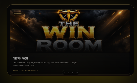 The WIN Room membership card
